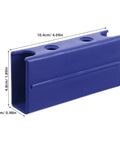 Two Pack Playpen Rod Connector Kit for Indoor Baby Fence Panels, blue plastic coupling for 2.5x5cm pipes, side view