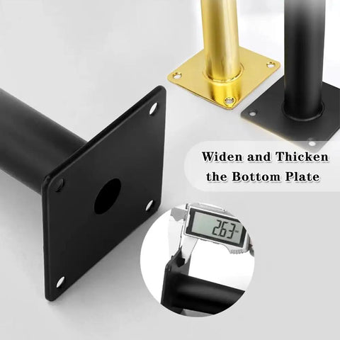 Adjustable Metal Table Legs Four Pack Replacement For Desks Chairs Sofas Cabinets Dressers Beds Black 60 Cm Tall Built To Last Heavy Duty Sturdy Support