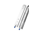 Heavy Duty Three Fold Full Extension Drawer Slides With Lock 120 Kilogram Capacity 60 Inch Cold Rolled Steel cabinet runners with locking mechanism.