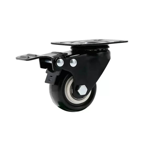 Beefy Heavy Duty Caster Wheels With Brakes 4 Pack Rubber Wheel Stem Casters 360 Degree Swivel For Office Furniture Rugged Industrial Quality