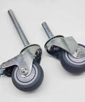 Heavy Hitter Industrial Swivel Casters With M16 Threaded Stem and Zero Hassle Dual Brake System featuring 3 inch TPR wheels.