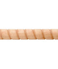 Spiral Design Dowel Pins For Woodworking, Seven Sixteenths By Two Inches, Chamfered Ends, Grooved Glue Channel Dowel Peg, side view