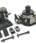 Three Inch Tilting Rotary Milling Indexing Table with M6 Clamp Kit ER Collet Adapter and ER25 Adapter 80 mm Precision Milling Tooling
