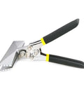 Sheet Metal Bending Pliers Hand Seamer With Wide Jaw And Ergonomic Grip, Durable Nickel-Plated Steel, 80mm Tip Showing Side View