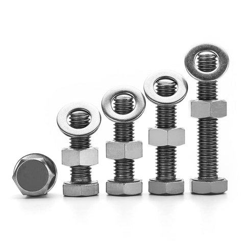 5 Pcs TA2 Titanium Outside Hexagon Screw And Nut Flat Washer Combination Kit Corrosion Resistant Lightweight Industrial Grade Fasteners M8X55mm For Heavy Duty Machinery Automotive Construction And DIY Projects