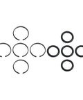 Five Set Pneumatic Wrench Socket Retainer Rings And O Ring Replacement Kit for 3/8 Inch, 1/2 Inch, 3/4 Inch and 1 Inch Drives, metal rings
