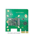 Compact Dual Edge Tpu Pcie X1 Low Profile Adapter With Coral Accelerator Support For Machine Learning Ai Projects showing PCB design.