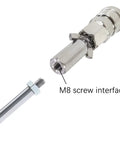 M8 screw interface on VacU Lock End Connector For Reciprocating Linear Actuator DIY Design In Stainless Steel, 3.3 inch, 121g