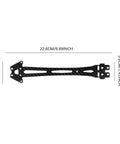 TT-01 1/10 Scale Carbon Fiber Second Floor Plate For RC Car Chassis Upgrade, dimensions labeled