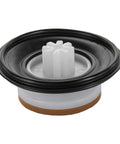Orbit anti-siphon valve diaphragm, white plastic core with black outer ring and orange gasket