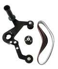 Upgrade Your Angle Grinder With This Durable Belt Sander Adapter. Multi-part kit includes sandpaper belt and durable frame.
