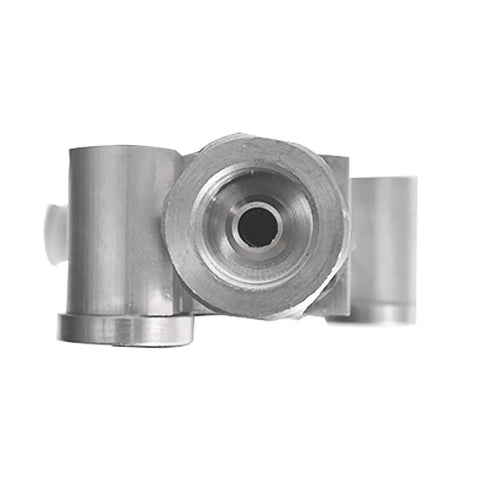 Aluminum PV2 proportioning valve for disc brakes, universal Chevy/GM replacement, front view