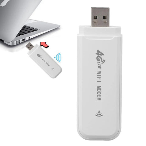 Hella Portable 4G LTE Wireless Router With Solid Battery Life And Zero Lag Signal For Road Trippers Desk Grinds Or Couch Lounging Across Europe With Slick Compact Design And Simple Plug In Setup connected to a laptop.