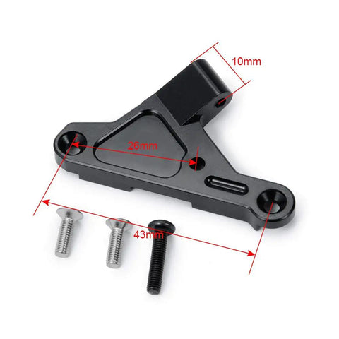 CNC Aluminum 6061 Sway Bar Panhard Mount for Axial SCX10 III AXI03007 1 Tenth RC Crawler Car Beefed-Up Black Finish Built-To-Last Heavy Duty Suspension Accessory, 43mm