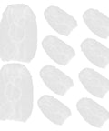 50 Count Elastic Hair Wraps Designed To Keep Your Mane Locked Tight While You Crush Every Shift At The Kitchen Cleanroom Or Facility Breathable Light Fabric Sticks Secure For Zero Fuss Dust Control On The Fly - Disposable hair covers, white nonwoven.