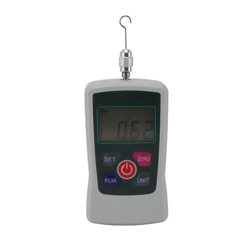 Portable Digital Force Gauge For Push And Pull Testing 1N To 10N With Built In Sensor Lightweight And Versatile Tool For Material Testing And Quality Control In Lab Or On Site, handheld digital display, hook attachment