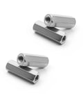 Real Deal Five Pcs M8 Hex Coupling Nuts Featuring 1.25 Metric Thread Pitch And Compact 24MM Length crafted from 304 stainless steel