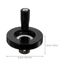 Lathe Hand Wheel Rotating Handle Set In Black Bakelite And Aluminum Alloy Round Crank Prevents Slippage Dual Installation