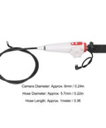 Two Way Articulating Borescope Camera With 180 Degree Dual Tilt Head And 6Mm Probe On A 3.3 Foot Snake Cable, featuring a 6mm camera and 3.3ft cable.