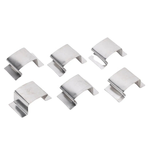 Sturdy Stainless Steel Greenhouse Clips For Climbing Plants, 6 clips shown on white background