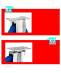 Heavy Duty Silent Swivel Casters Featuring Blue Tpr Rubber 4 Inch Stainless Steel Frame Built Tough For Carts And Furniture That Roll Smooth As Glass And Crushes Weight With Safe Brakes Daily close-up of blue TPR rubber wheel and stainless steel mount.