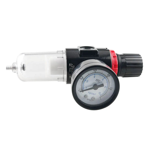Air Pressure Regulator With Mini Inline Filter And Oil Water Trap For Airbrush And Micro Compressors Includes Pressure Gauge And Moisture Separator G1/8 To G1/4 Adapters Essential Compressor Accessories