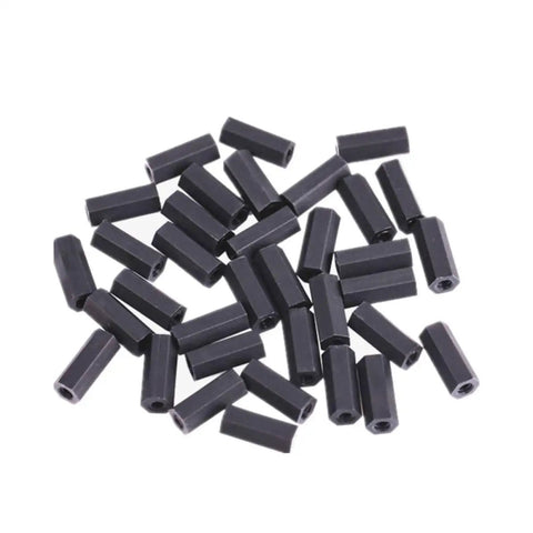 Nylon Standoff Screws And Nuts Kit DIY Friendly 300 Piece Black Hex Spacer Set For Electronics high-angle black nylon hex spacers