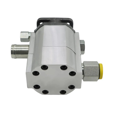 16GPM 2 Stage 3000 PSI Hydraulic Log Splitter Pump Aluminum Gear Drive For Wood Splitting, shown in side view