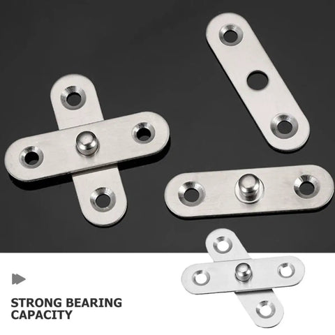 Hidden Door Hinges Kit, 12 Pack Stainless Steel Pivot Hinges With 360 Degree Rotation, Rust Resistant, Concealed Design, shown on surface