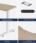 Premium Electric Standing Desk Height Adjustable Computer Table For Office And Home Gamer With Sturdy Steel Frame Smooth Lift Up Gaming Station 55 Inch detailed features including waterproof table board and touch screen.