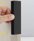 Concealed Cabinet Handles 1 Pair Recessed Aluminum Alloy Finger Pulls Matte Black Edge Pulls For Sliding Closet Doors And Drawers