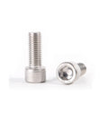 Top Shelf M4 Hex Socket Head Caps Forged From Marine Grade 316 Stainless Steel Din 912 Full Thread Allen Hardware for Heavy Duty Auto Builds Rock Solid 20 Piece Pack, showing two hex socket screws.