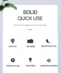 Information graphic illustrating features of Roof Box Mounting Kit With Universal Quick Release Caliper Clips For Car Roof Racks