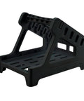 Real Deal Label Roll Organizer Desk Stand For Thermal Printers And Fan Fold Stickers Rack With Open Front Storage, black plastic.