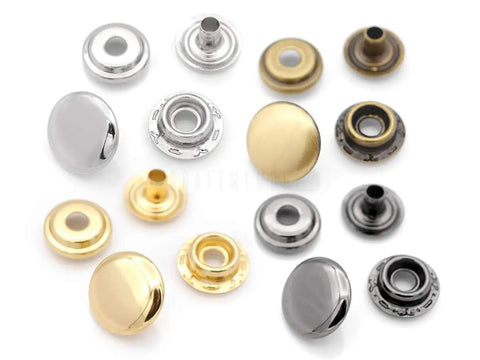 Assorted snap fasteners including Antique Brass Snap Fasteners 15Mm Heavy Duty Ring Socket Snaps Pack Of 10 Color Plated Solid Brass Press Stud Poppers For Crafts Leatherwork Bags And DIY Projects