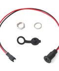 DC5521 Electric Bicycle Charging Port Replacement For Jetson Bolt Pro Bolt Electric Ride On LX10 Axle and Bolt Up Folding Ebikes, shown disassembled