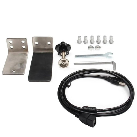 Pro Sim Racing Handbrake For PS4 PS5 USB 3.0 14Bit Precision, clamp kit with steel brackets, bolts, tools, and USB cable