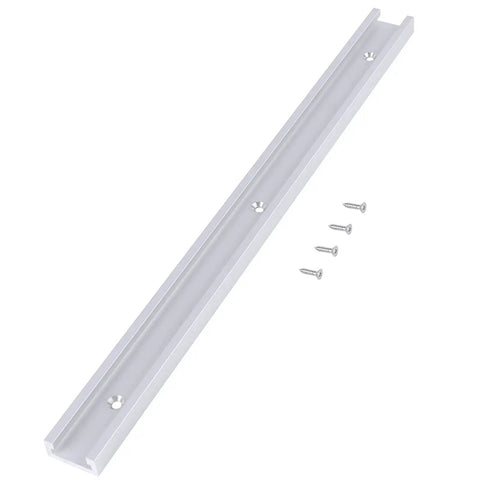 Aluminum T Slot Track With Wood Screws, Double Cut Profile For Woodworking Jigs And Fixtures, 400mm Length, Easy Install, Precise Alignment