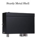Back view of 1 Input 4 Output BNC Video Splitter Box Coaxial Distributor Amplifier with metal shell for CCTV setup.