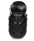 Close-up of the PowerTank Lithium Pro Telescope Battery Portable Go-To 12V Power Supply For Computerized Telescopes ports.