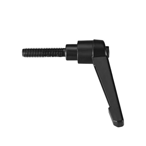 Built Tough M6 Adjustable Clamping Lever Knobs Quick Turn Handle Set Black Oxide Carbon Steel 2 Pack side view of the black knob.