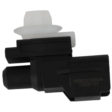 A-Premium air temperature sensor, black plastic body with white mounting clip for automotive use.