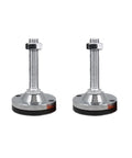 Pro Grade Heavy Duty Adjustable Leveling Feet M24 M30 Threaded Machine Base Wobble Killer Pads For Furniture And Shop Tools Carbon Steel Legs Floor Friendly Built Tough 2 Pack, chrome finish, adjustable threads.