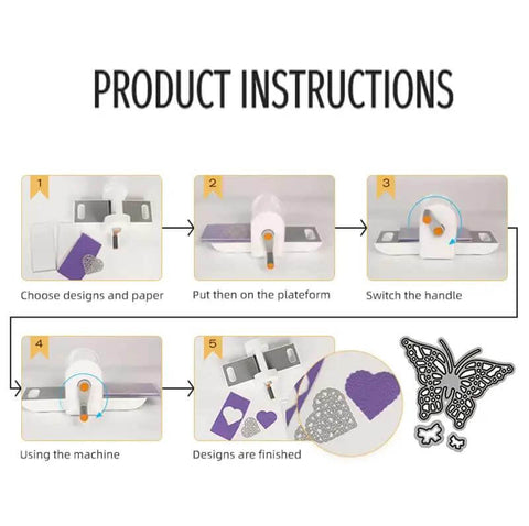 Instructions for using the Vintage Lace Die Cuts 6 Piece Set With Wavy Border Edges Cutting Dies for Pro Grade DIY card making projects.