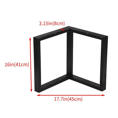 Heavy Duty Iron Dining Table Legs 16 Inch V Shape Black For DIY Tables And Desks Sturdy Metal Coffee Table Legs With Adjustable Floor Pads For Stability And Floor Protection