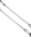 Adjustable Steering Tie Rods Set Of 2 238mm 240mm Lengths With 8mm Hole For 49cc Go Karts And Electric ATVs Built Beefy From Rust Resistant Metal For Easy Fit And Long Lasting Performance. metal tie rods with rod ends