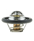 Snag This Engine Coolant Thermostat Replacement To Keep Your Mazda Navajo Running Cool And Smooth Compatible With Ford Explorer Ranger And B4000 Trucks Years 1990 Through 2000 close-up view of a metal engine thermostat with a black rubber seal.