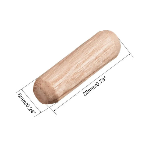 1000 Pcs Hella Smooth Wooden Joint Connector Pegs Kiln Dried Hardwood Dowel Pins Fluted Beveled Design on white background