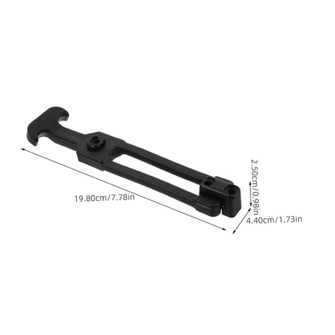 Eight Rubber T Handle Hasp Latches Set, dimensions shown, for tool boxes, coolers, machinery, hoods, durable flexible draw latches.