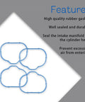 Intake Manifold Gasket Set With Lower And Upper Plenum Gaskets Rubber Seals Kit features description on gray background